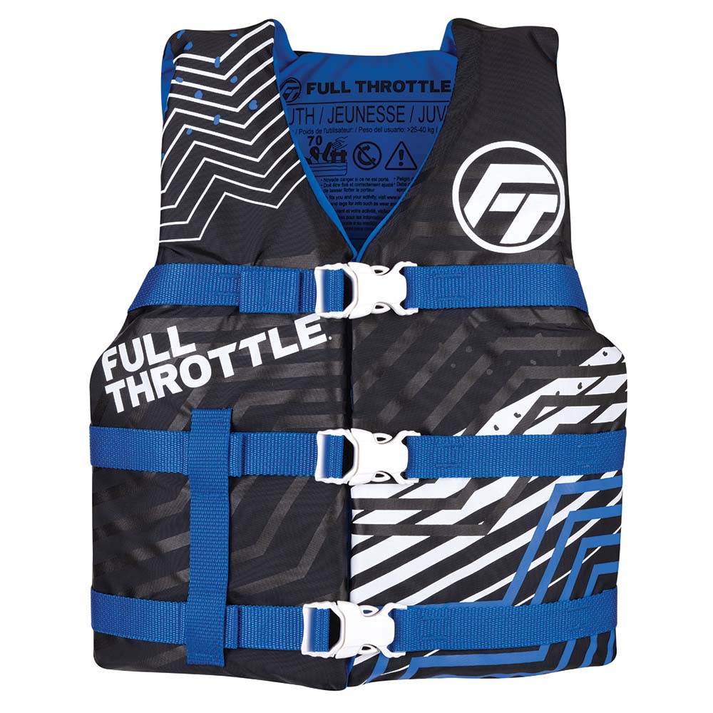 Suncoast Marine and Auto offers Full Throttle Youth Nylon Life Jacket - Blue/Black [112200-500-002-22]