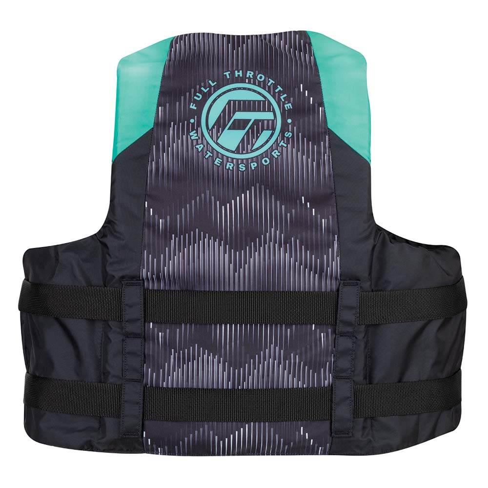 Suncoast Marine and Auto offers Full Throttle Adult Nylon Life Jacket - S/M - Aqua/Black [112200-505-030-22]