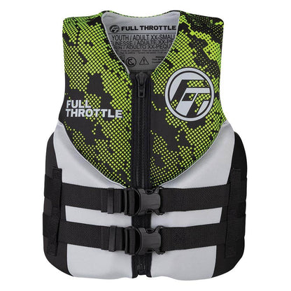 Suncoast Marine and Auto offers Full Throttle Junior Hinged Neoprene Life Jacket - Green [142400-400-009-22]