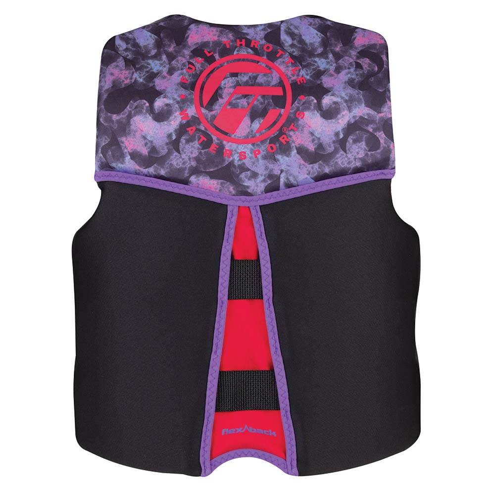 Suncoast Marine and Auto offers Full Throttle Youth Rapid-Dry Flex-Back Life Jacket - Pink/Black [142500-105-002-22]