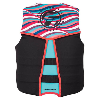 Suncoast Marine and Auto offers Full Throttle Womens Rapid-Dry Flex-Back Life Jacket - Womens XS - Pink/Black [142500-105-810-22]