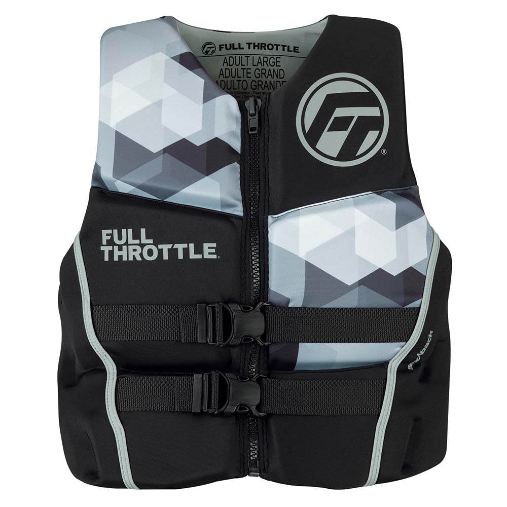 Suncoast Marine and Auto offers Full Throttle Mens Rapid-Dry Flex-Back Life Jacket - M - Black/Grey [142500-701-030-22]