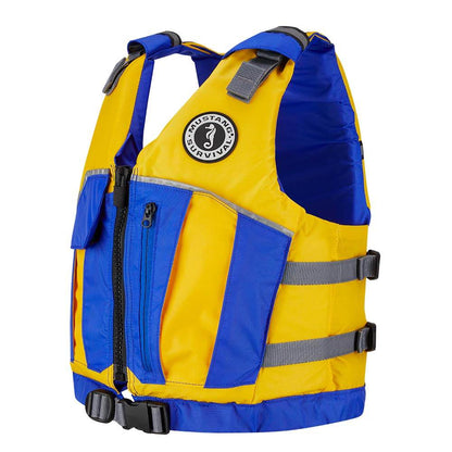 Suncoast Marine and Auto offers Mustang Youth Reflex Foam Vest - Yellow/Royal Blue [MV7030-220-0-216]