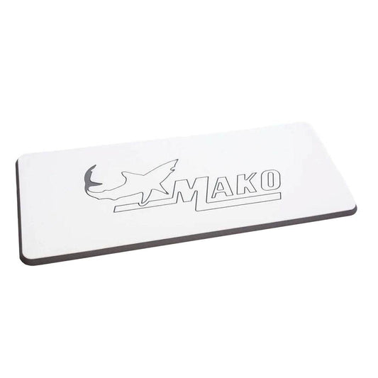 Suncoast Marine and Auto offers SeaDek Mako Logo Helm Pad - White/Storm Grey Embossed [39638-80375]