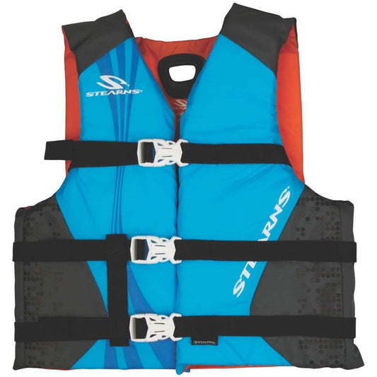 Suncoast Marine and Auto offers Stearns Antimicrobial Nylon Vest Life Jacket - 30-50lbs - Blue [2000036885]