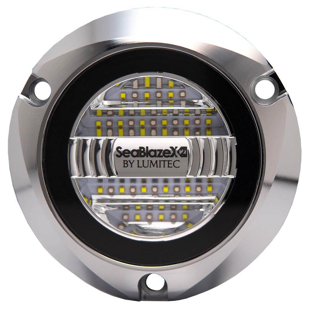 Suncoast Marine and Auto offers Lumitec SeablazeX2 Spectrum Underwater Light RGBW Polished Housing [101591]