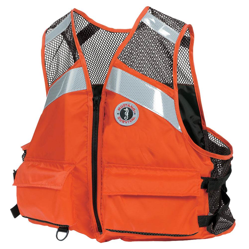 Suncoast Marine and Auto offers Mustang Industrial Mesh Vest - Orange - Small/Medium [MV1254T1-2-S/M-216]