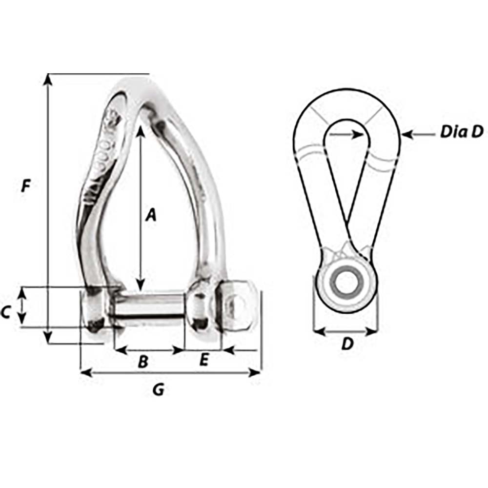 Suncoast Marine and Auto offers Wichard Self-Locking Twisted Shackle - Diameter 5mm - 3/16" [01222]