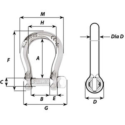 Suncoast Marine and Auto offers Wichard Self-Locking Bow Shackle - Diameter 6mm - 1/4" [01243]