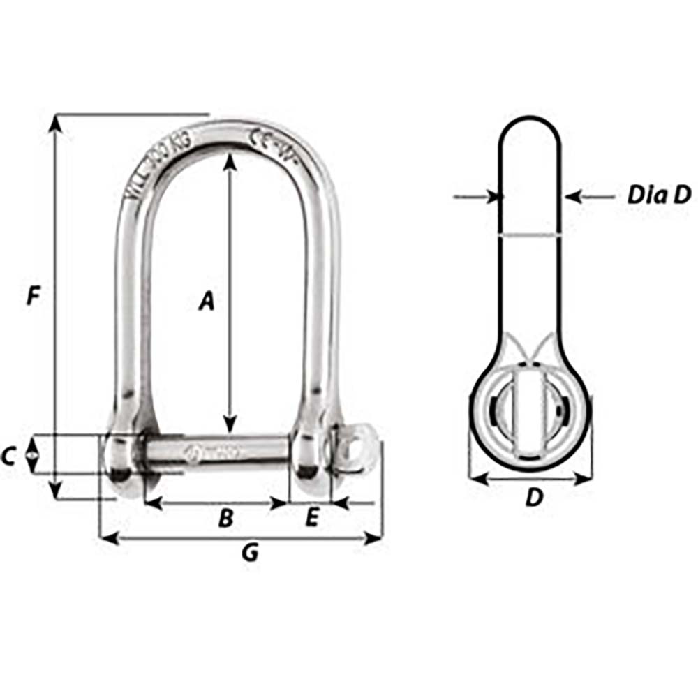 Suncoast Marine and Auto offers Wichard Self-Locking Large Shackle - Diameter 5mm - 3/16" [01262]