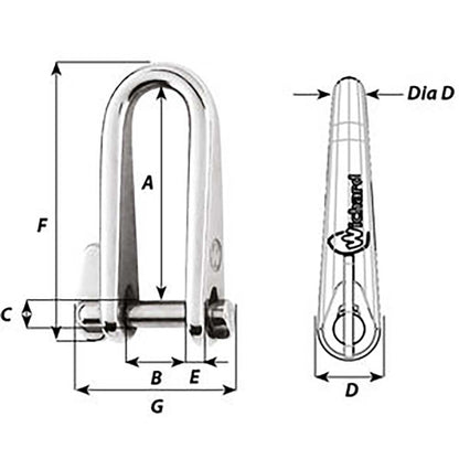 Suncoast Marine and Auto offers Wichard Key Pin Shackle - Diameter 5mm - 3/16" [01432]