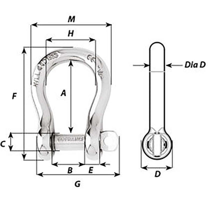 Suncoast Marine and Auto offers Wichard Captive Pin Bow Shackle - Diameter 4mm - 5/32" [01441]