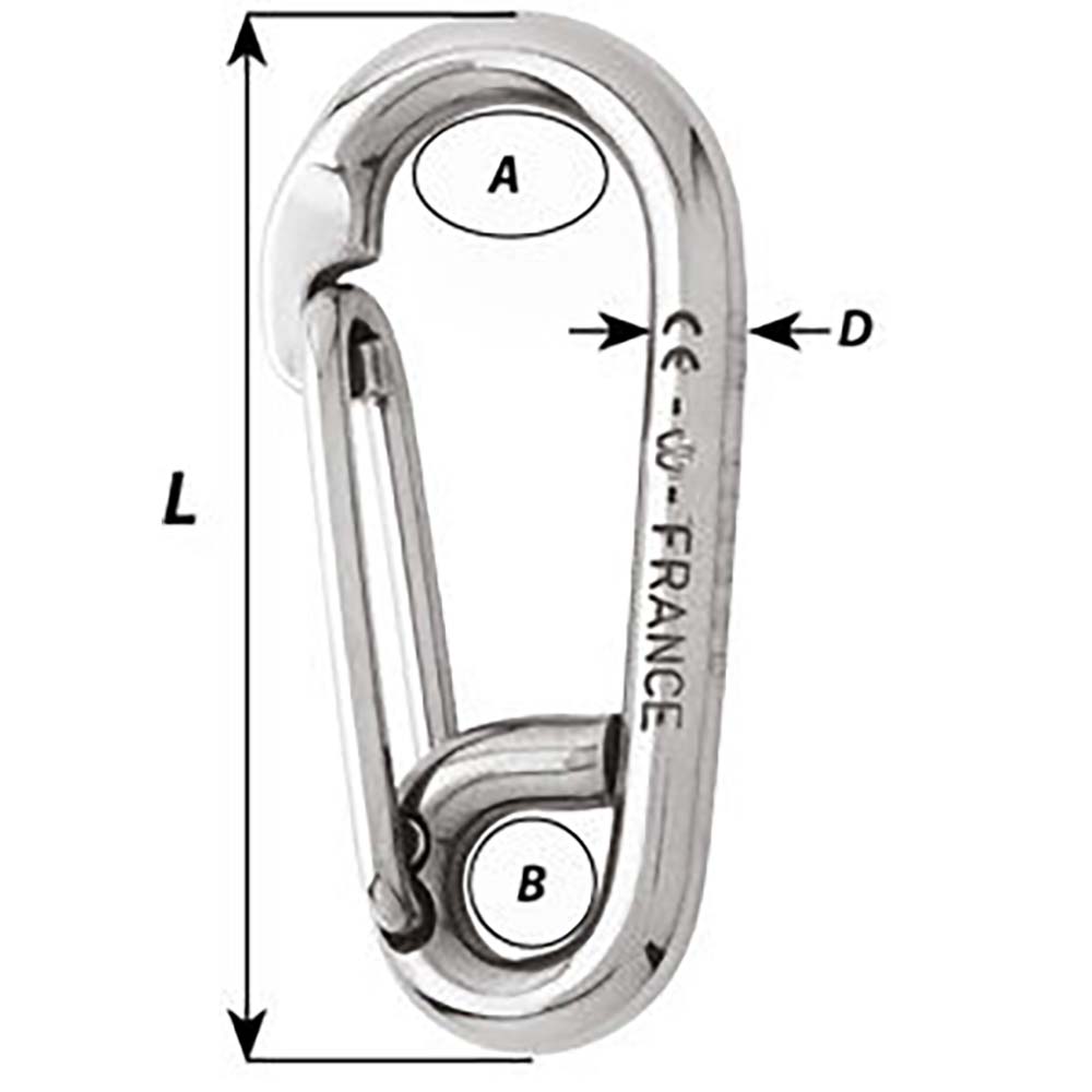 Suncoast Marine and Auto offers Wichard Symmetric Carbine Hook - Length 60mm - 1/4" [02313]