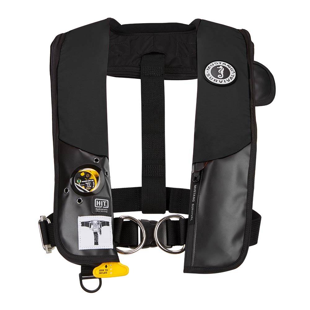 Suncoast Marine and Auto offers Mustang HIT Hydrostatic Inflatable PFD w/Sailing Harness - Black - Automatic/Manual [MD318402-13-0-202]