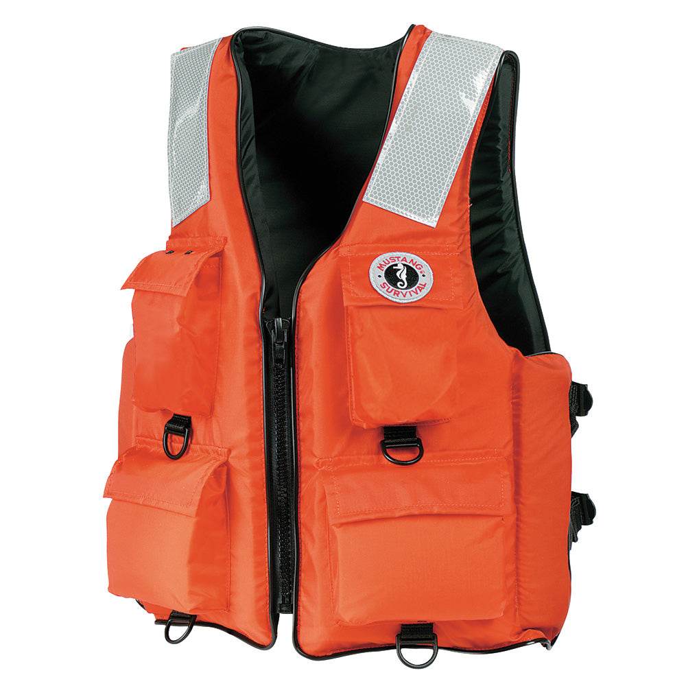 Suncoast Marine and Auto offers Mustang 4-Pocket Flotation Vest - Orange - Small [MV3128T2-2-S-216]