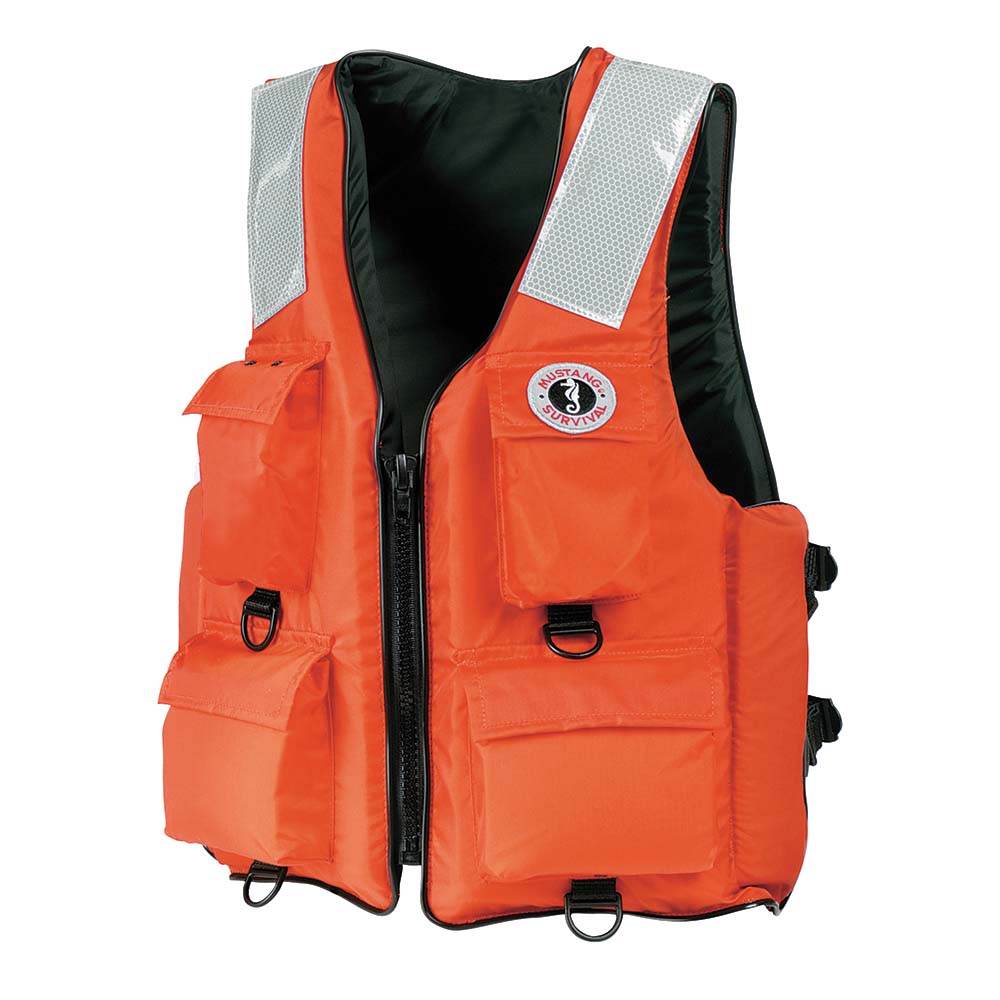 Suncoast Marine and Auto offers Mustang 4-Pocket Flotation Vest - Orange - XXXL - 7XL [MV3128T2-2-7XL-216]