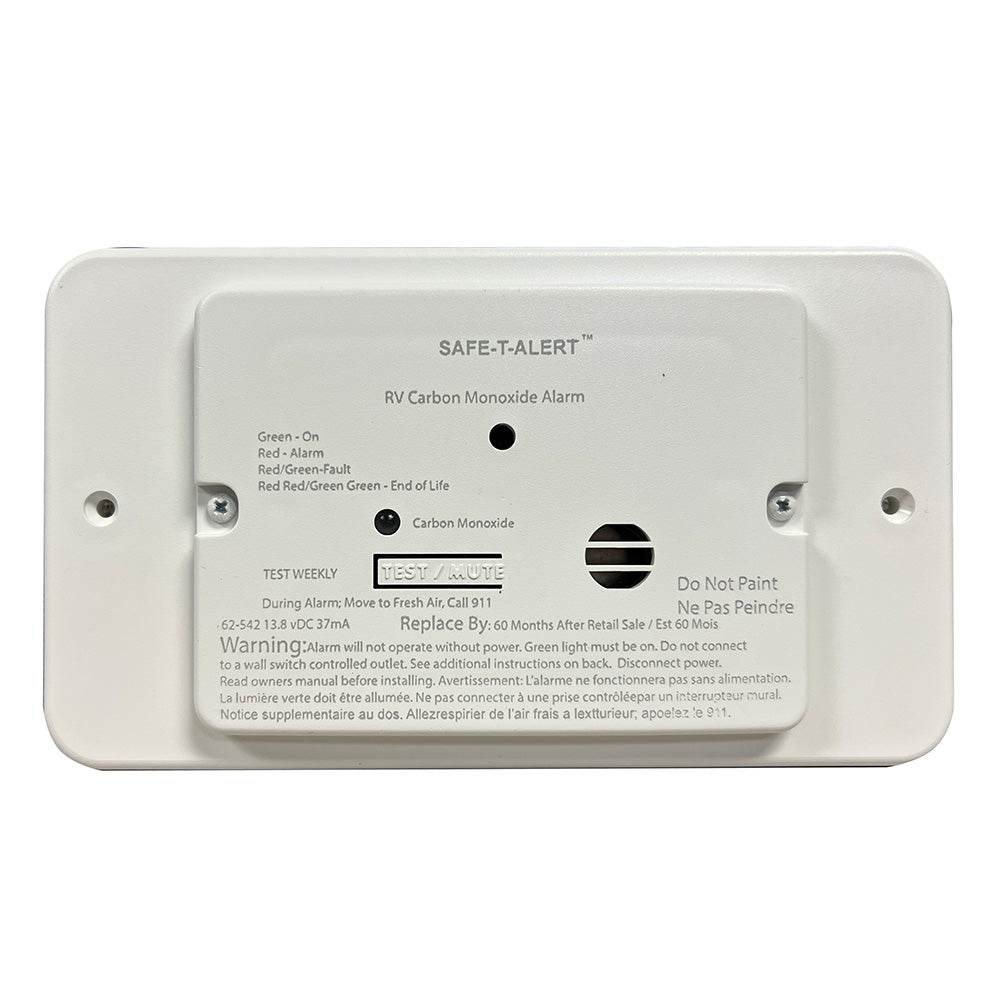 Suncoast Marine and Auto offers Safe-T-Alert 62 Series RV Carbon Monoxide - White - Flush Mount - 12V w/Trim Ring [62-542-TR-WT]