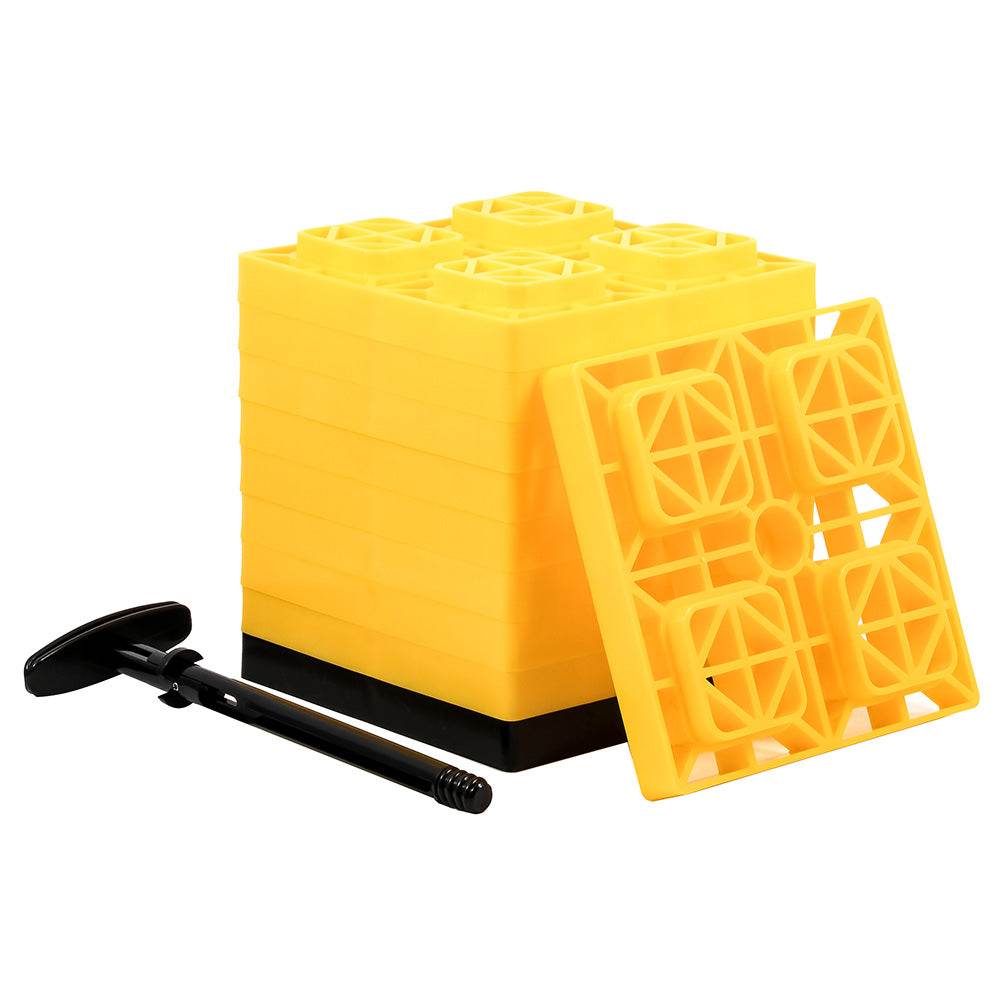 Suncoast Marine and Auto offers Camco FasTen Leveling Blocks w/T-Handle - 2x2 - Yellow *10-Pack [44512]