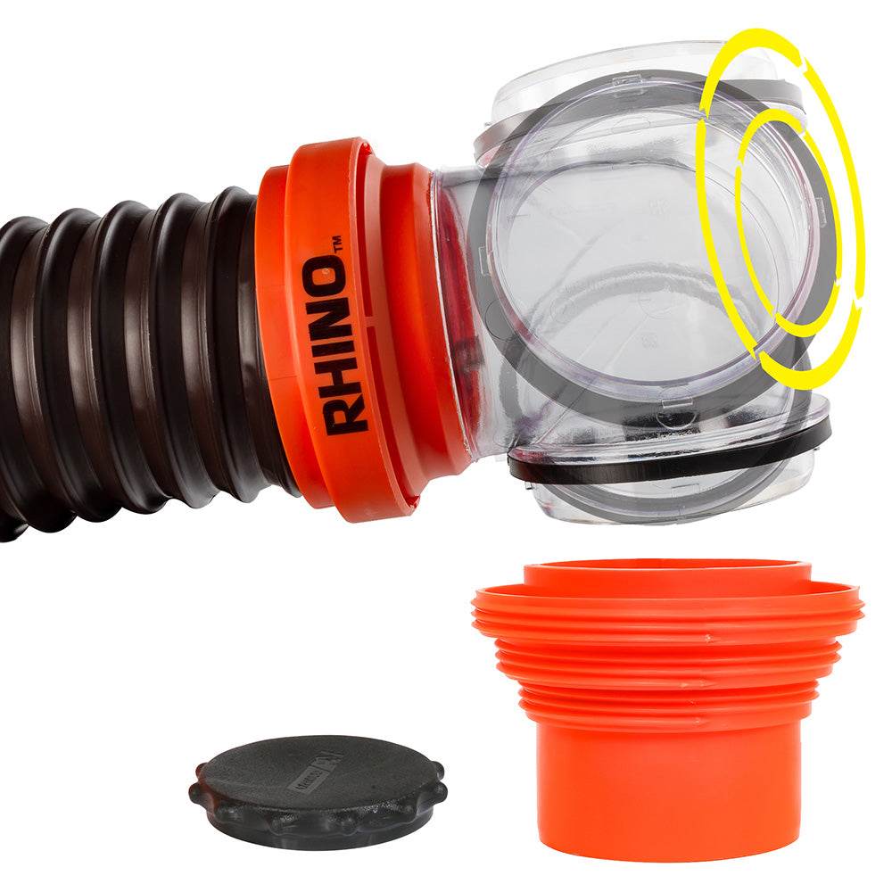 Suncoast Marine and Auto offers Camco RhinoFLEX 15 Sewer Hose Kit w/4 In 1 Elbow Caps [39761]