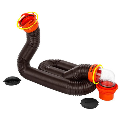 Suncoast Marine and Auto offers Camco RhinoFLEX 15 Sewer Hose Kit w/4 In 1 Elbow Caps [39761]