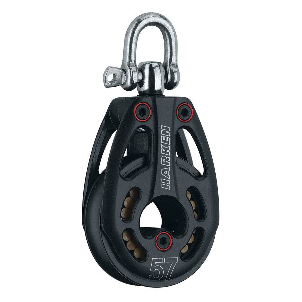 Suncoast Marine and Auto offers Harken 57mm Aluminum Low Load Black Magic Block w/Swivel [3226]