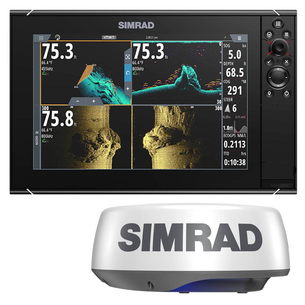 Suncoast Marine and Auto offers Simrad NSS12 evo3S Combo Multi-Function Chartplotter/Fishfinder Radar Bundle HALO20+ - No HDMI Video Outport [000-15555-002]