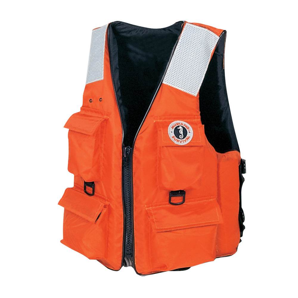 Suncoast Marine and Auto offers Mustang 4-Pocket Flotation Vest - Orange - XL [MV3128T2-2-XL-216]