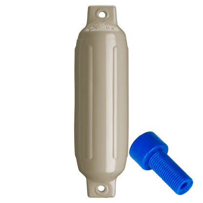 Suncoast Marine and Auto offers Polyform G-1 Twin Eye Fender 3.5" x 12.8" - Sand w/Adapter [G-1-SAND]