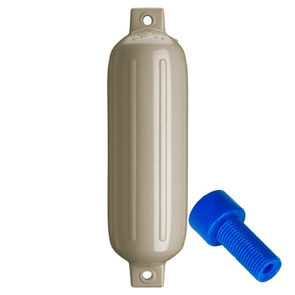 Suncoast Marine and Auto offers Polyform G-4 Twin Eye Fender 6.5" x 22" - Sand w/Adapter [G-4-SAND]