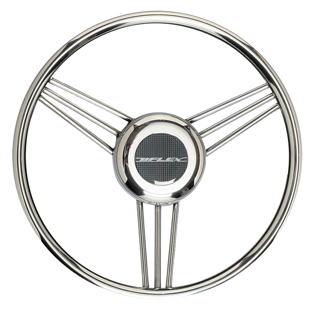 Suncoast Marine and Auto offers Uflex V27 13.8" Steering Wheel - Stainless Steel Grip Spokes [V27]