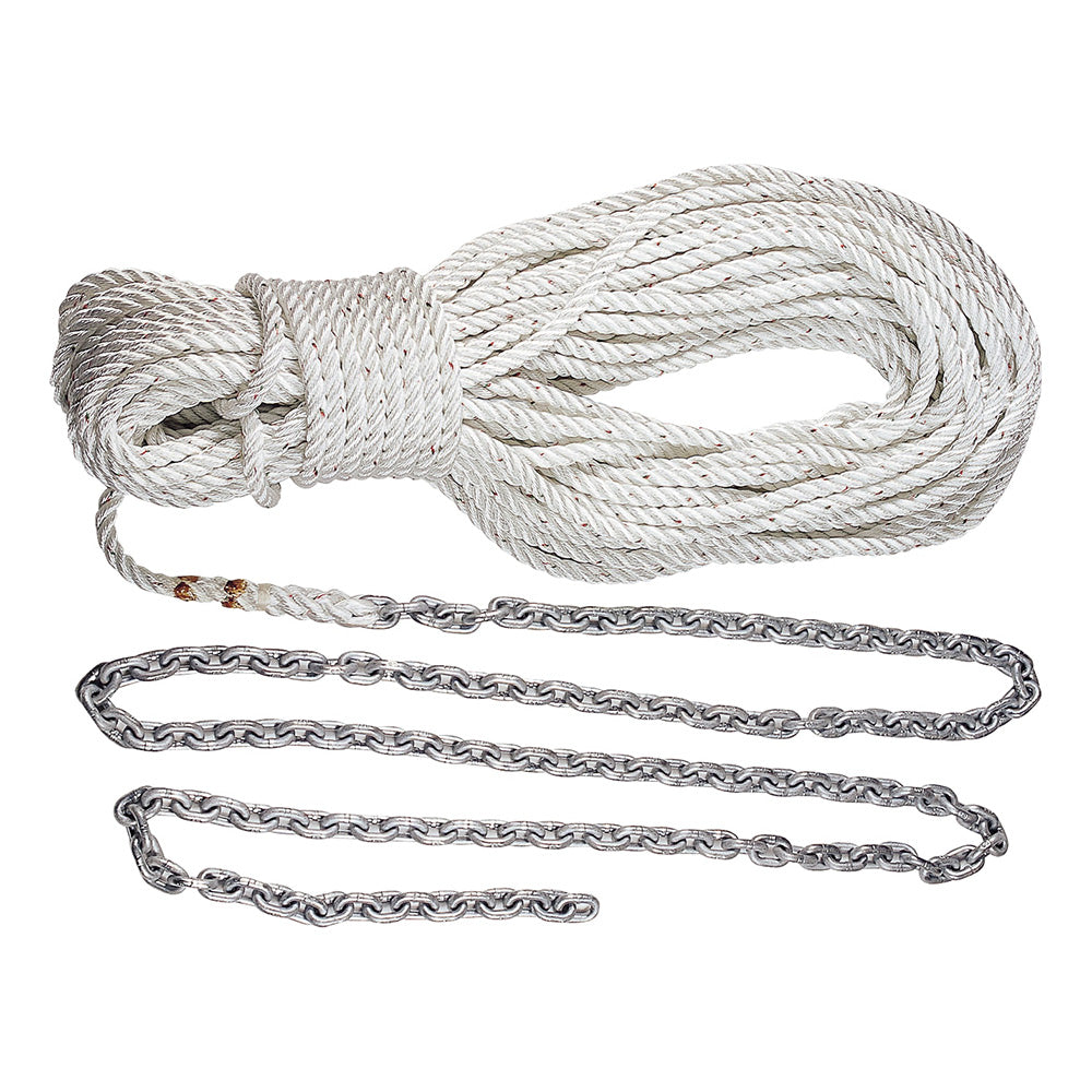 Suncoast Marine and Auto offers Lewmar Anchor Rode 215'-15' of 1/4" Chain 200' of 1/2" Rope w/Shackle [69000334]