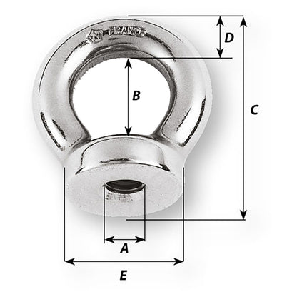 Suncoast Marine and Auto offers Wichard 1/2 Eye Nut - 1-1/16" Diameter [06361]