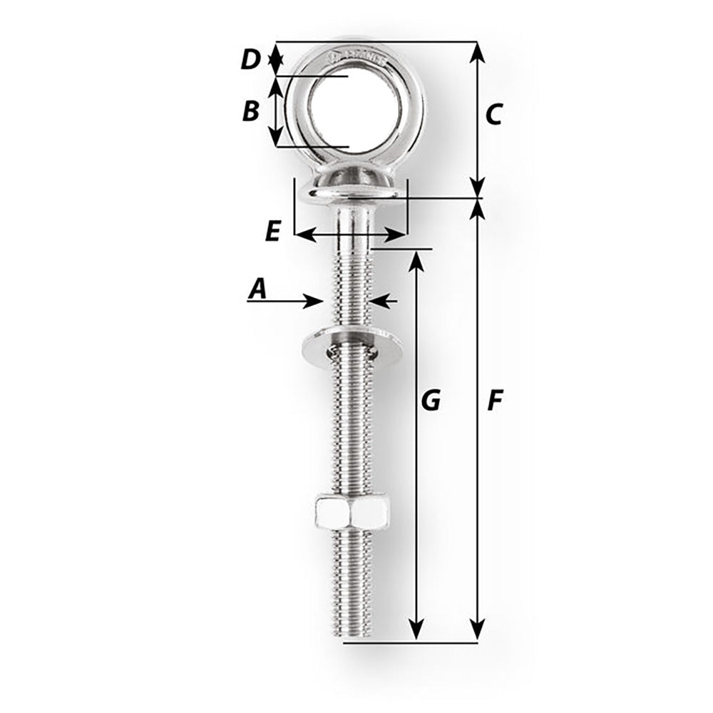 Suncoast Marine and Auto offers Wichard Eye Bolt - Diameter 15/32" - Length 1-9/16" [06490]