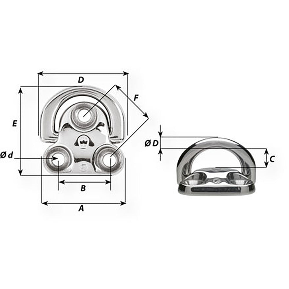 Suncoast Marine and Auto offers Wichard Folding Pad Eye - Diameter 15/64" [06604]