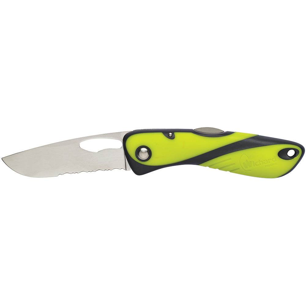 Suncoast Marine and Auto offers Wichard Offshore Knife - Single Serrated Blade - Fluorescent [10112]