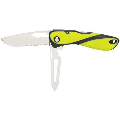 Suncoast Marine and Auto offers Wichard Offshore Knife - Serrated Blade - Shackler/Spike - Fluorescent [10122]