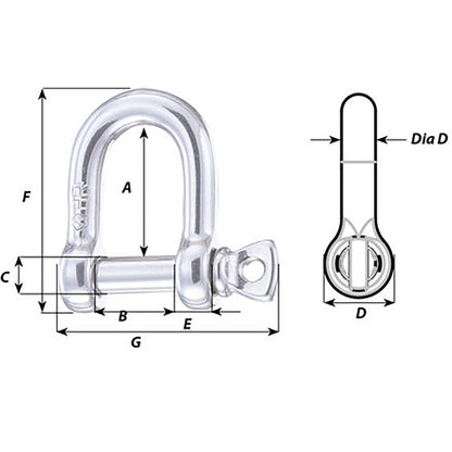 Suncoast Marine and Auto offers Wichard HR D Shackle - Diameter 15/64" [11203]