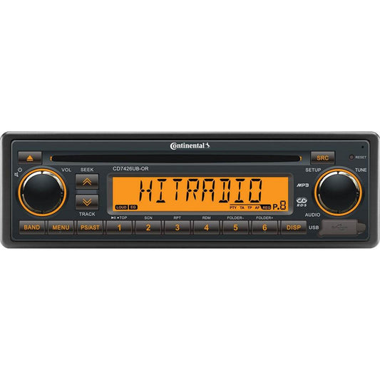 Suncoast Marine and Auto offers Continental Stereo w/CD/AM/FM/BT/USB - 24V [CD7426UB-OR]