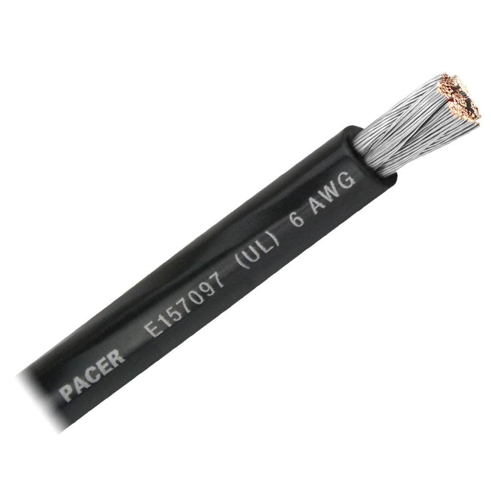 Suncoast Marine and Auto offers Pacer Black 6 AWG Battery Cable - Sold By The Foot [WUL6BK-FT]