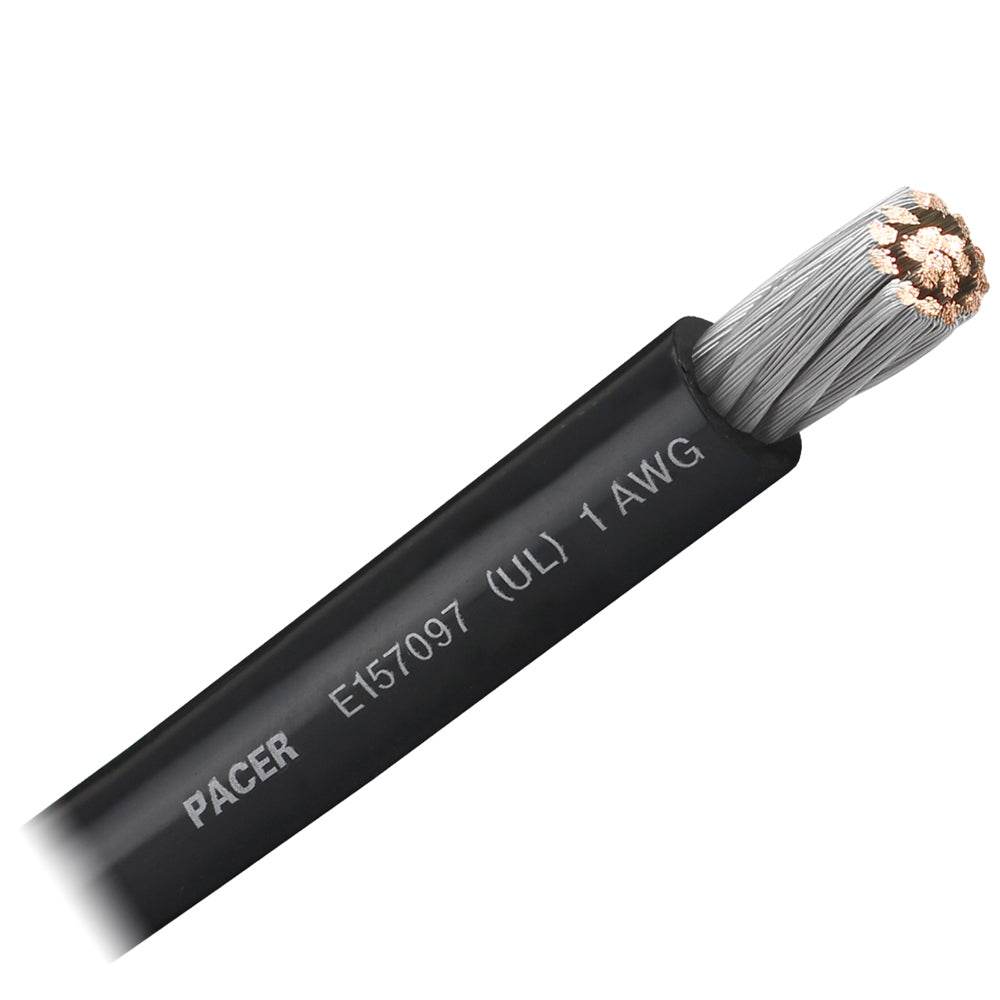 Suncoast Marine and Auto offers Pacer Black 1 AWG Battery Cable - Sold By The Foot [WUL1BK-FT]