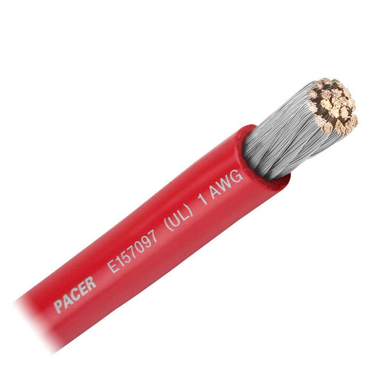 Suncoast Marine and Auto offers Pacer Red 1 AWG Battery Cable - Sold By The Foot [WUL1RD-FT]