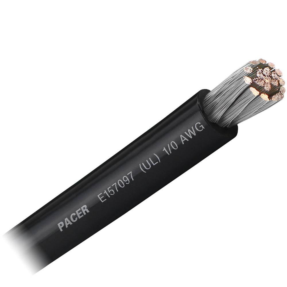 Suncoast Marine and Auto offers Pacer Black 1/0 AWG Battery Cable - Sold By The Foot [WUL1/0BK-FT]