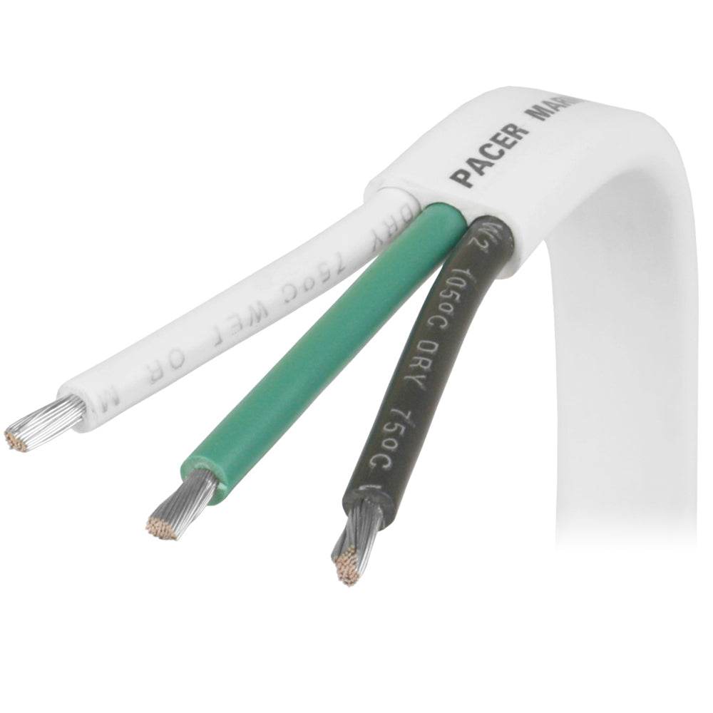 Suncoast Marine and Auto offers Pacer 16/3 AWG Triplex Cable - Black/Green/White - 250 [W16/3-250]