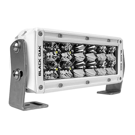 Suncoast Marine and Auto offers Black Oak Pro Series 3.0 Double Row 6" LED Light Bar - Combo Optics - White Housing [6CM-D5OS]