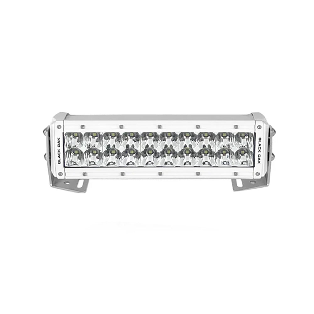 Suncoast Marine and Auto offers Black Oak Pro Series 3.0 Double Row 10" LED Light Bar - Combo Optics - White Housing [10CM-D5OS]