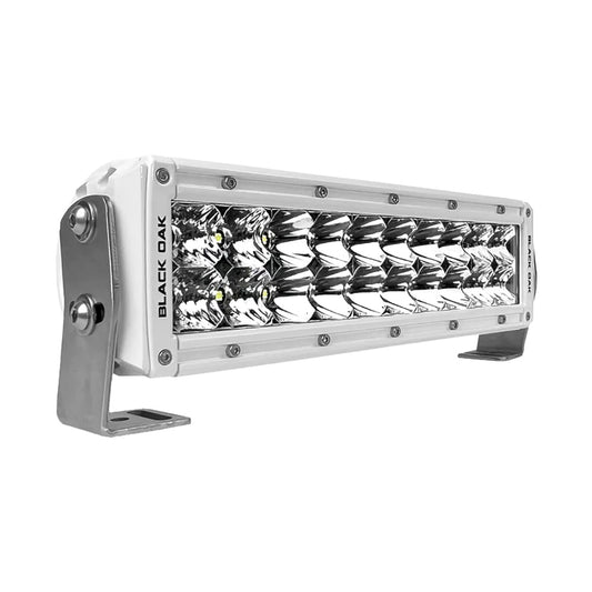 Suncoast Marine and Auto offers Black Oak Pro Series 3.0 Double Row 10" LED Light Bar - Combo Optics - White Housing [10CM-D5OS]