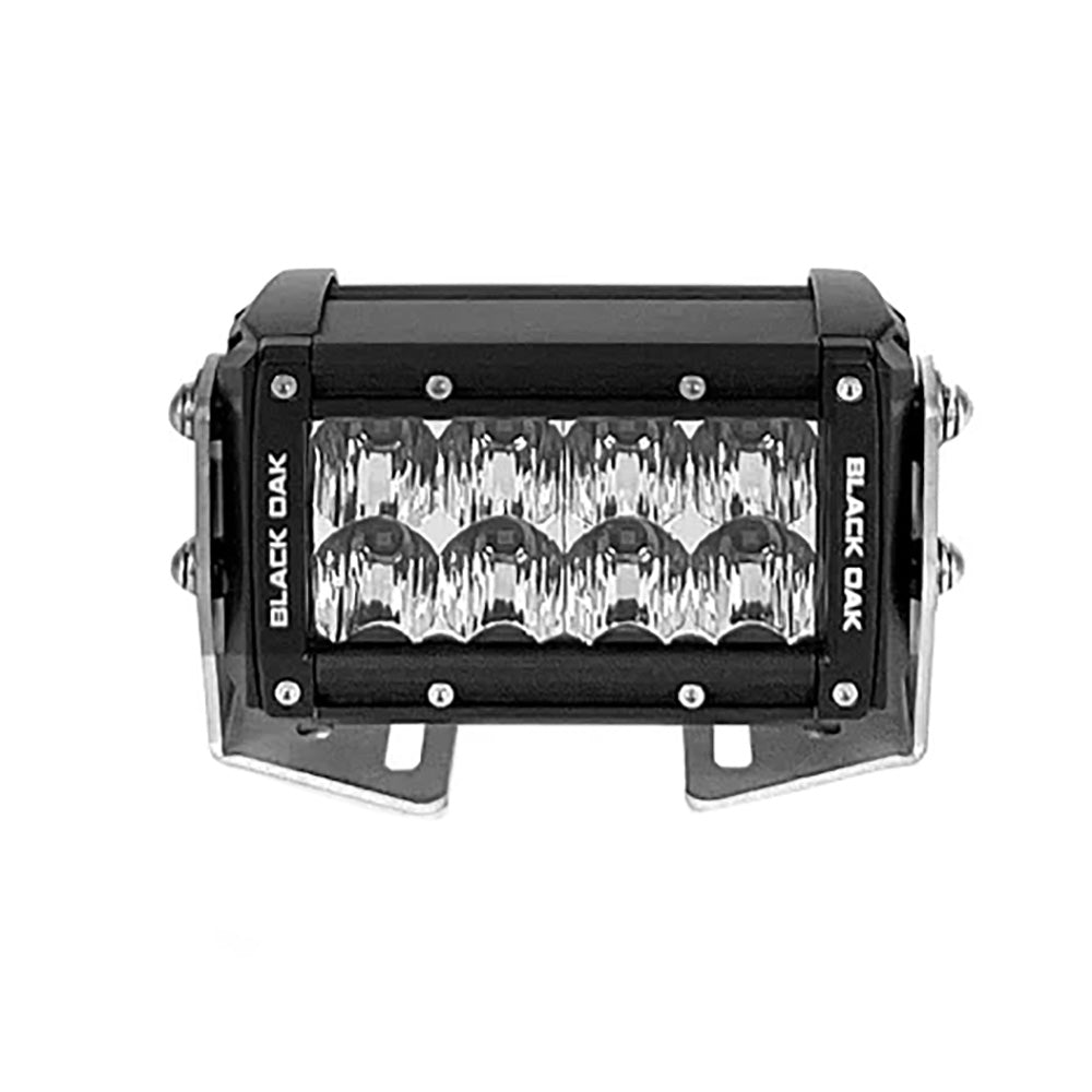 Suncoast Marine and Auto offers Black Oak Pro Series 3.0 Double Row 4" LED Light Bar - Flood Optics - Black Housing [4F-D5OS]