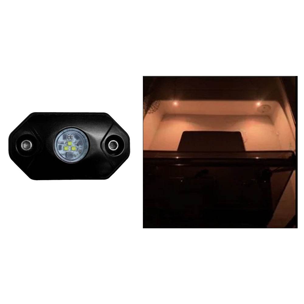 Suncoast Marine and Auto offers Black Oak Rock Accent Light - Amber - Black Housing [RL-A]