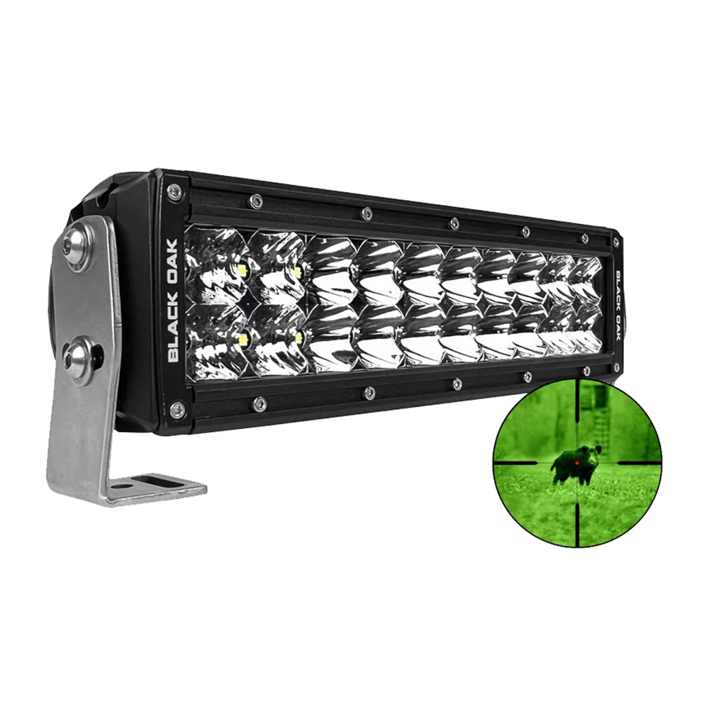 Suncoast Marine and Auto offers Black Oak Pro Series 3.0 10" 850nm Infrared Double Row LED Light Bar - Combo Optics - Black Housing [10IR-850]