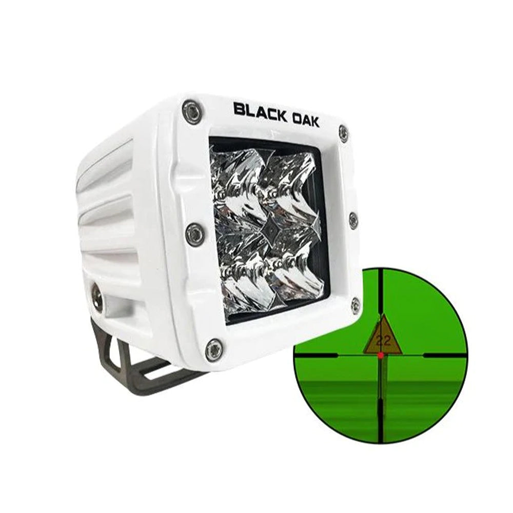 Suncoast Marine and Auto offers Black Oak Pro Series 3.0 2" 850nm Infrared Marine Pod Light - Flood Optics - White Housing [2MIR-POD850]